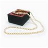 Image 2 : Asian White Jade Necklace 14k Gold Plated Clasp With Chinese Window Shade Box