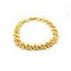 Image 1 : Heart Leaf Link Chain Bracelet Solid 14K Gold Plated