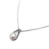 Image 1 : Pearl Mounted Pendant On 925 Snake Link Necklace