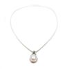 Image 3 : Pearl Mounted Pendant On 925 Snake Link Necklace