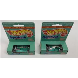 Lot Of 2 Vintage Collectors Special Edition Hotwheels x Aquafresh Race Car