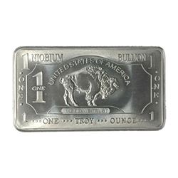 1 Niobium Novelty Silver Buffalo Bullion Bar