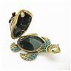 Image 3 : Enameled & Bejeweled Mother & Baby Sea Turtle Ring Box
