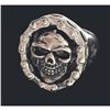 Image 1 : Mens Silver Tone Size 10 Skull Ring