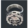 Image 3 : Mens Silver Tone Size 10 Skull Ring