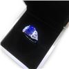 Image 2 : Exquisite Ladies Silver 925 Blue Stone Ring With LED Ring Box