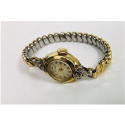 Vintage Wittnauer 14K Gold Diamond Watch