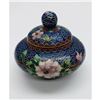 Image 1 : Asian Cloisonne & Enameled Floral Lidded Comport