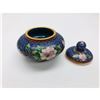 Image 2 : Asian Cloisonne & Enameled Floral Lidded Comport
