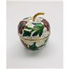Image 1 : Asian Cloisonne & Enameled Floral Decorated Apple with Lid