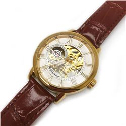 Forsining Wrist Watch Skeleton Dial with Mechanical Movement