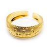Image 1 : Ladies Clover Carved 14K Gold Plated Bangle