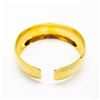 Image 2 : Ladies Clover Carved 14K Gold Plated Bangle