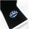 Image 3 : Ladies Size 7 Blue 5 Blue Stone On S925 Ring