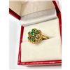 Image 3 : .12ct Round Cut Emerald set in 14K Gold Ring
