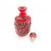 Image 3 : Asian Carved Cinnabar Snuff Bottle With Stopper