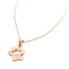 Image 1 : Rose Gold Tone Dog Paw Pendant Accompanied With Chain