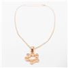 Image 2 : Rose Gold Tone Dog Paw Pendant Accompanied With Chain