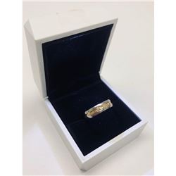 Gold Tone Mens Size 10 Titanium Band Ring