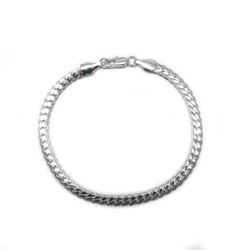 Ladies Cross-Braided Silver Bracelet