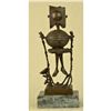 Image 3 : Skeleton Sunshine Picasso Style Bronze Metal Sculpture Abstract Cubism Modernism 16" x 6"