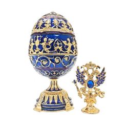 1912 Tsarevich Faberge Egg 5.5"