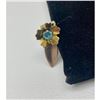 Image 1 : Ladies .2ct Round Cut Sky Blue Citrine Flower Earrings