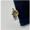 Image 2 : Ladies .2ct Round Cut Sky Blue Citrine Flower Earrings