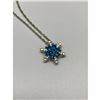 Image 2 : Ladies Blue Semi-precious gemstone Snowflake Necklace