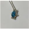 Image 3 : Ladies Blue Semi-precious gemstone Snowflake Necklace
