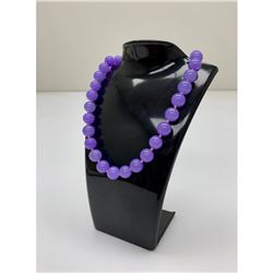 Purple Jade Rope Link Necklace