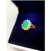 Image 2 : 1.73ct Oval Cut Nephrite Jade set in 10K Gold Plated Ring