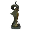Image 3 : Signed Original Kassin a Tribute to Erte Bronze Sculpture Marble Figurine Figure