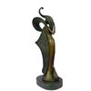 Image 4 : Signed Original Kassin a Tribute to Erte Bronze Sculpture Marble Figurine Figure