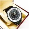 Image 3 : Men's Stockwell PILOTS Automatic Watch With Genuine Black Stainless Steel Locking Clasp & Gift Box