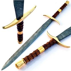 Incredible WARRIOR TWO HANDED Damascus Sword