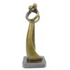 Image 1 : Signed Original Rare Milo Abstract Modern Art Kissing Couple Bronze Sculpture