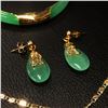 Image 4 : Green Jade Dragon Phoenix Necklace Earrings & Bracelet Set