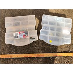 LOT OF 2 SCREW DISPLAY CASES (ONE HAS A CRACK IN IT)