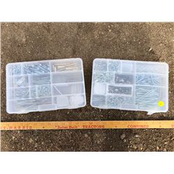 LOT OF 2 SCREW DISPLAY CASES (ONE HAS A CRACKED HANDLE)