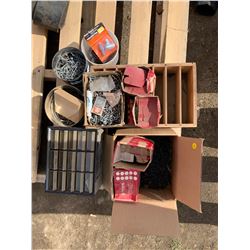 NAILS AND SCREWS W/ WOODEN AND PLASTIC DISPLAY CASES