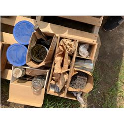 NAILS AND SCREWS W/ WOODEN AND PLASTIC DISPLAY CASES