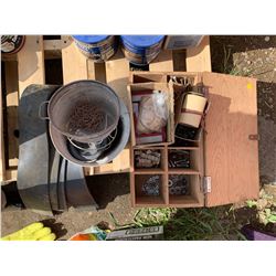 NAILS AND SCREWS W/ WOODEN AND PLASTIC DISPLAY CASES