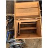 Image 7 : SAW BLADES, BLACK AND DECKER PROFESSIONAL HD SAW, CALKING GUN, WOODEN CHEST, AND REAL WOOD VENEER (1