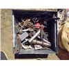 Image 6 : BOX OF ROPE, BOOSTER CABLE CLAMPS, CHAIN, HANDLES, MISC. PARTS