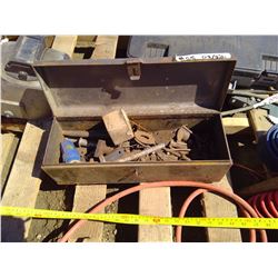 TOOLBOX WITH FILES AND MISC. WASHERS/BOLTS