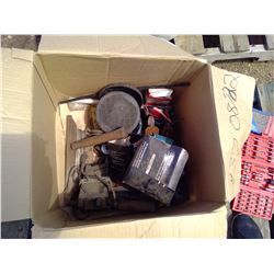 BOX OF BEARINGS, DISTRIBUTOR CAP, SPARKOMATICS