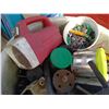Image 2 : BUCKET OF TRACTOR PARTS, PULLEYS, NAILS
