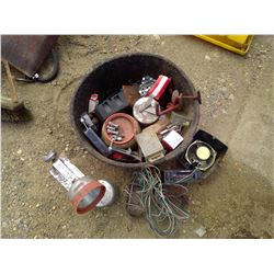 BUCKET OF MISC. TRACTOR PARTS