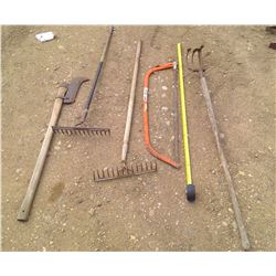 RAKES AND CROSSCUT SAW